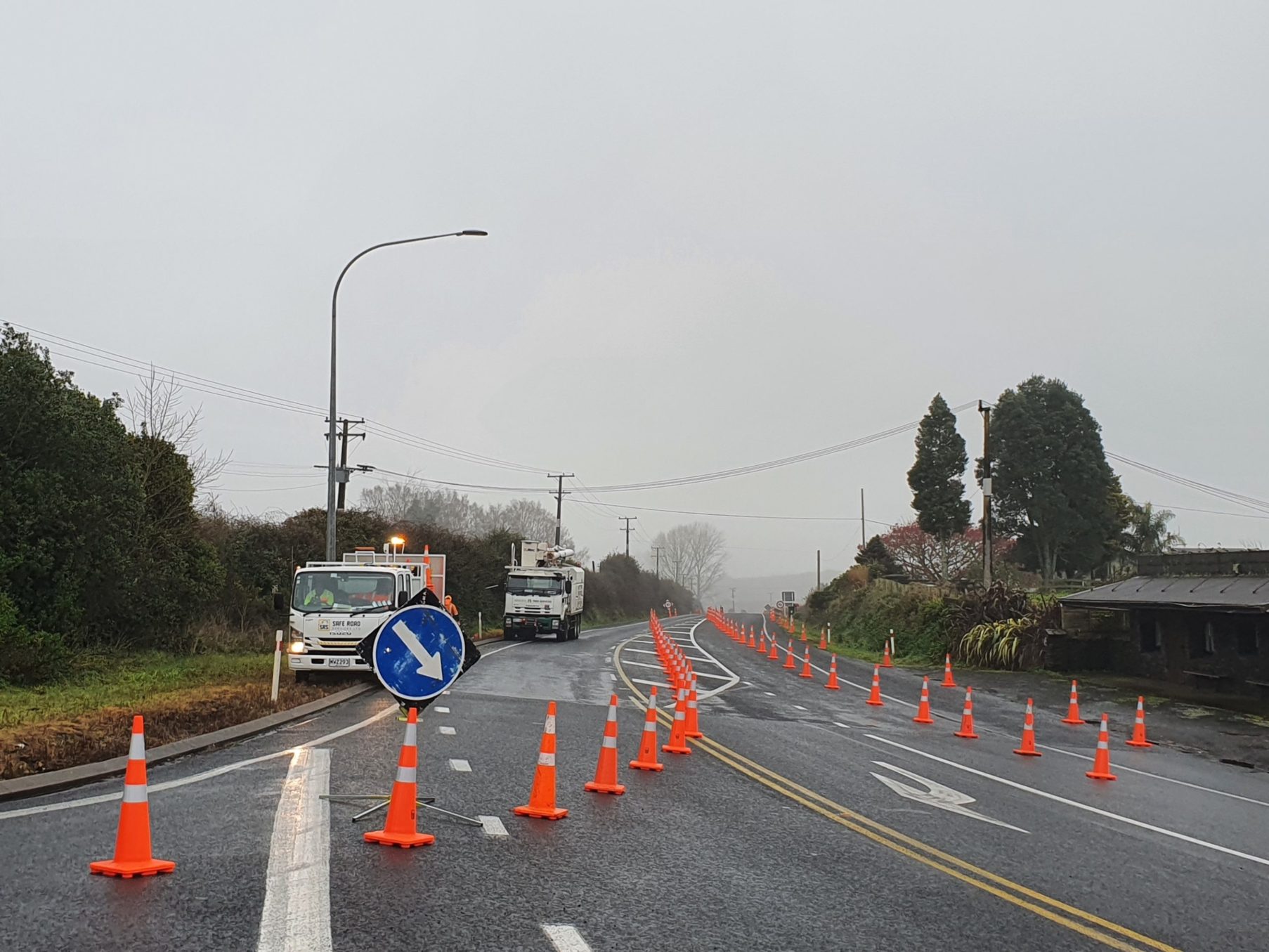 A Lane Diversion in Parawera for Arborists to complete tree works