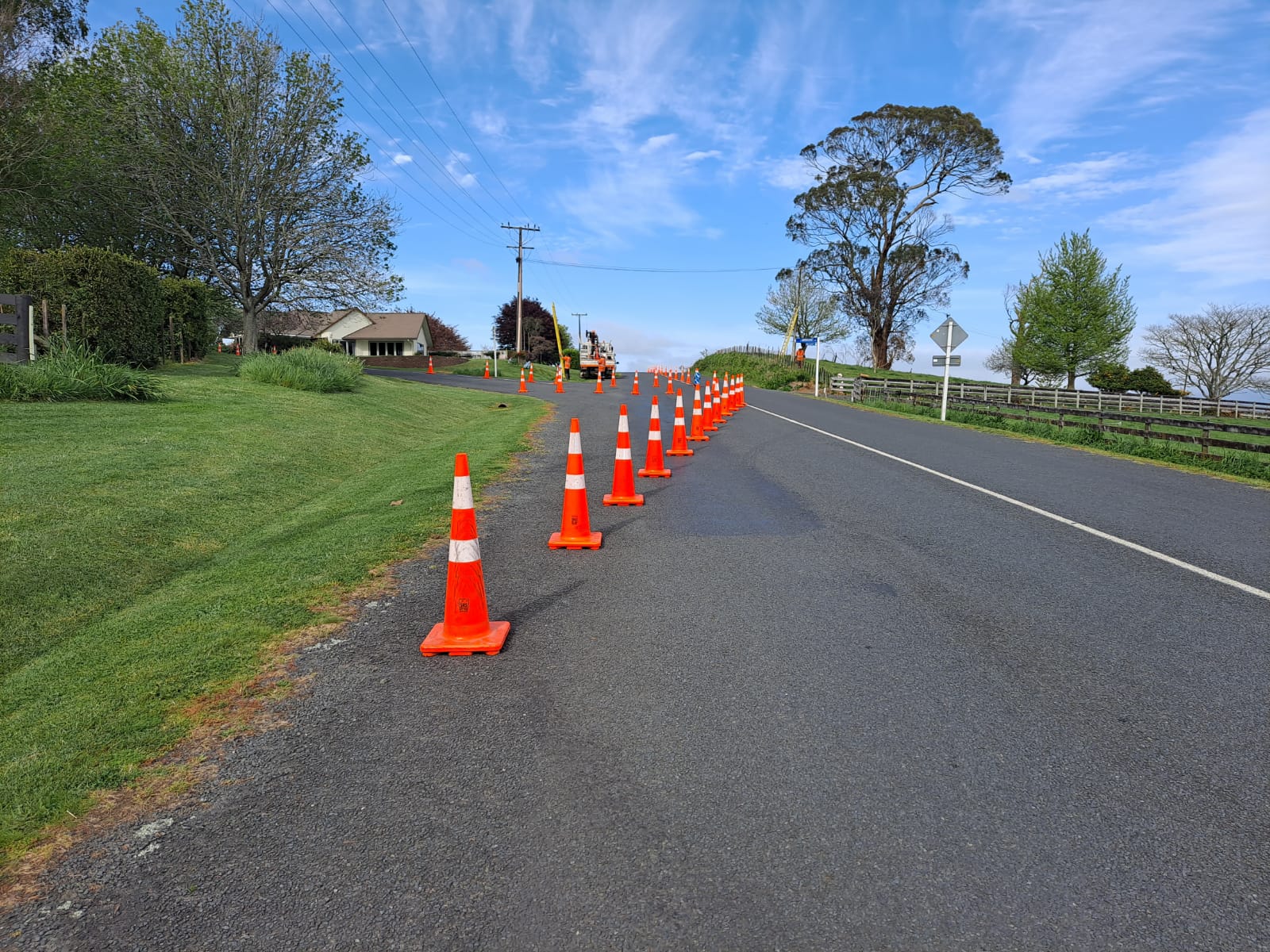 Saint Leger Road, Te Awamutu Site coning